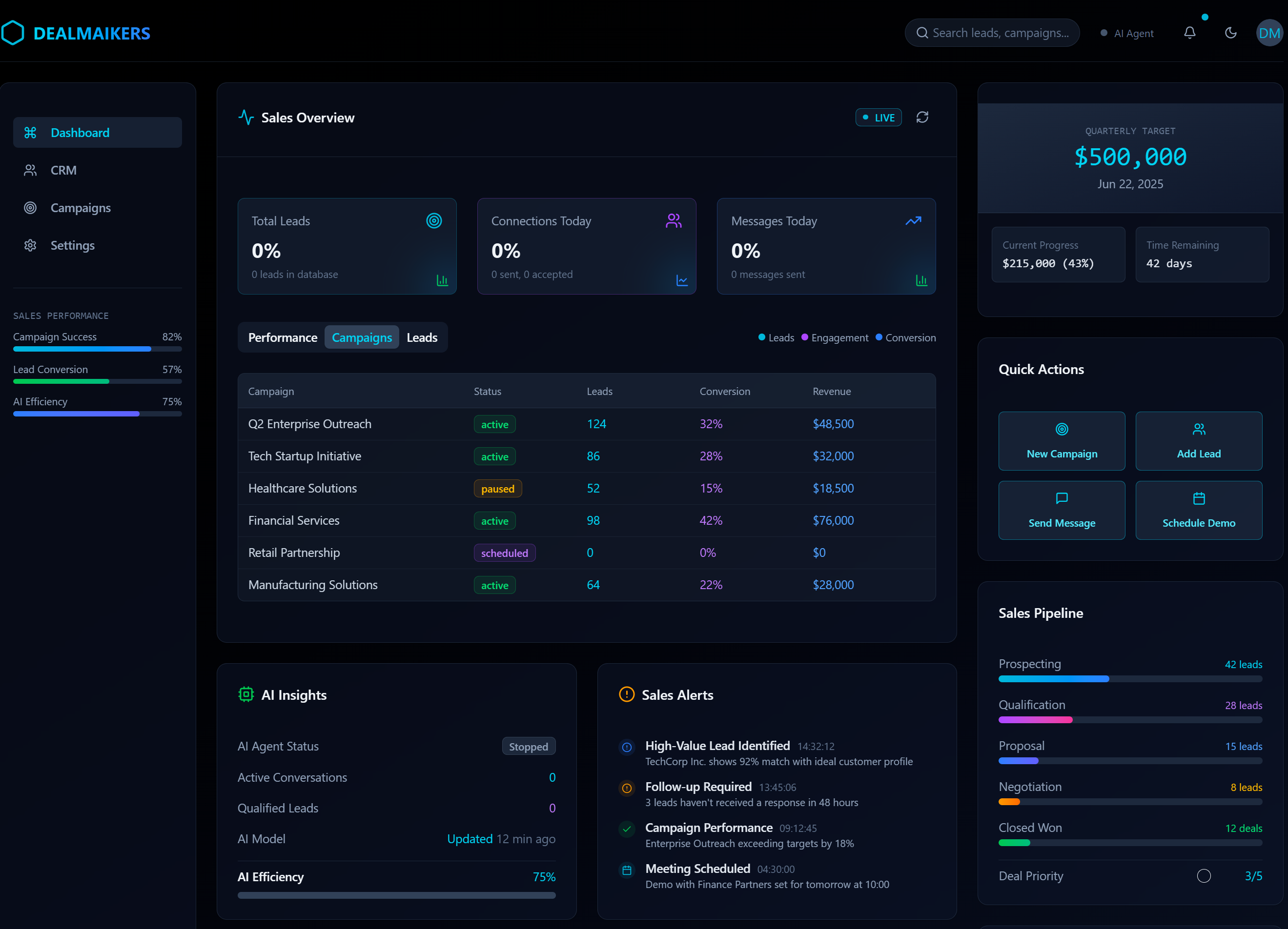 Dealmaikers AI Sales Platform